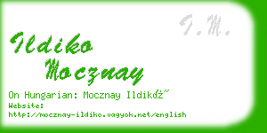 ildiko mocznay business card